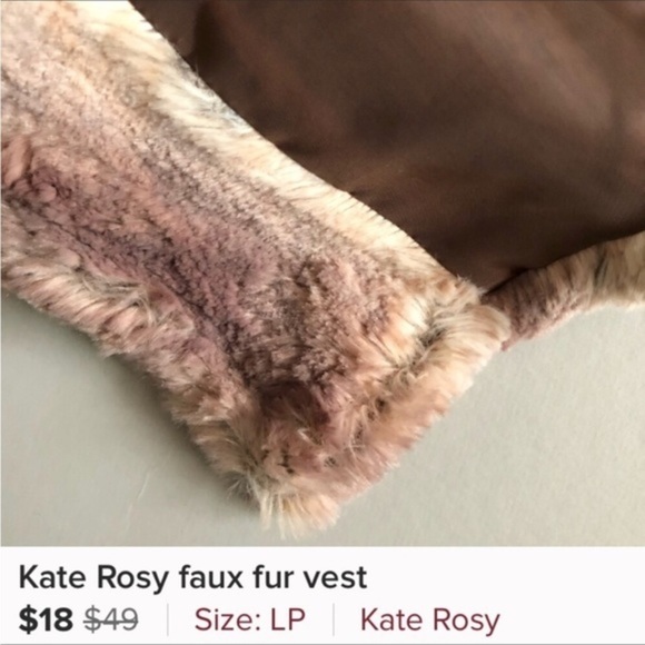 Kate Rosy Faux Fur Vest - Picture 6 of 7